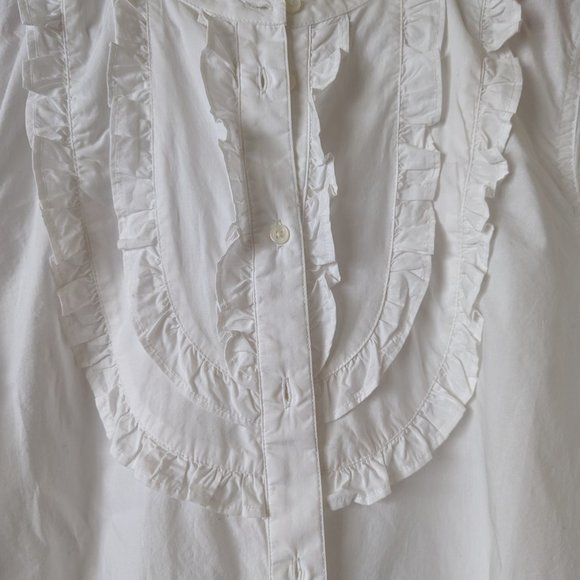 JCrew Ruffle Front Button Up - Picture 3 of 4